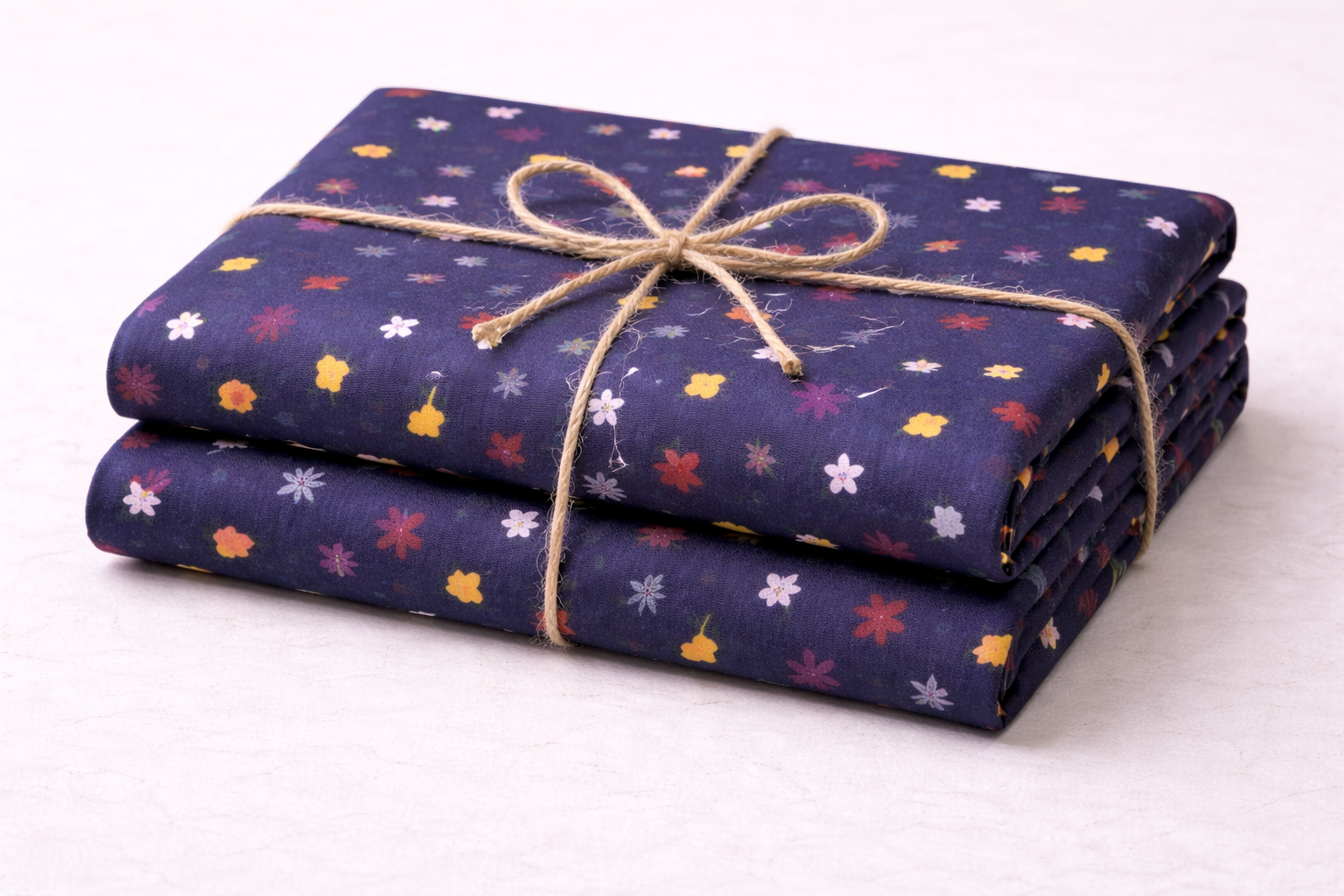 Cotton Bedsheet with - WHITE SMALL FLORAL - Image 3