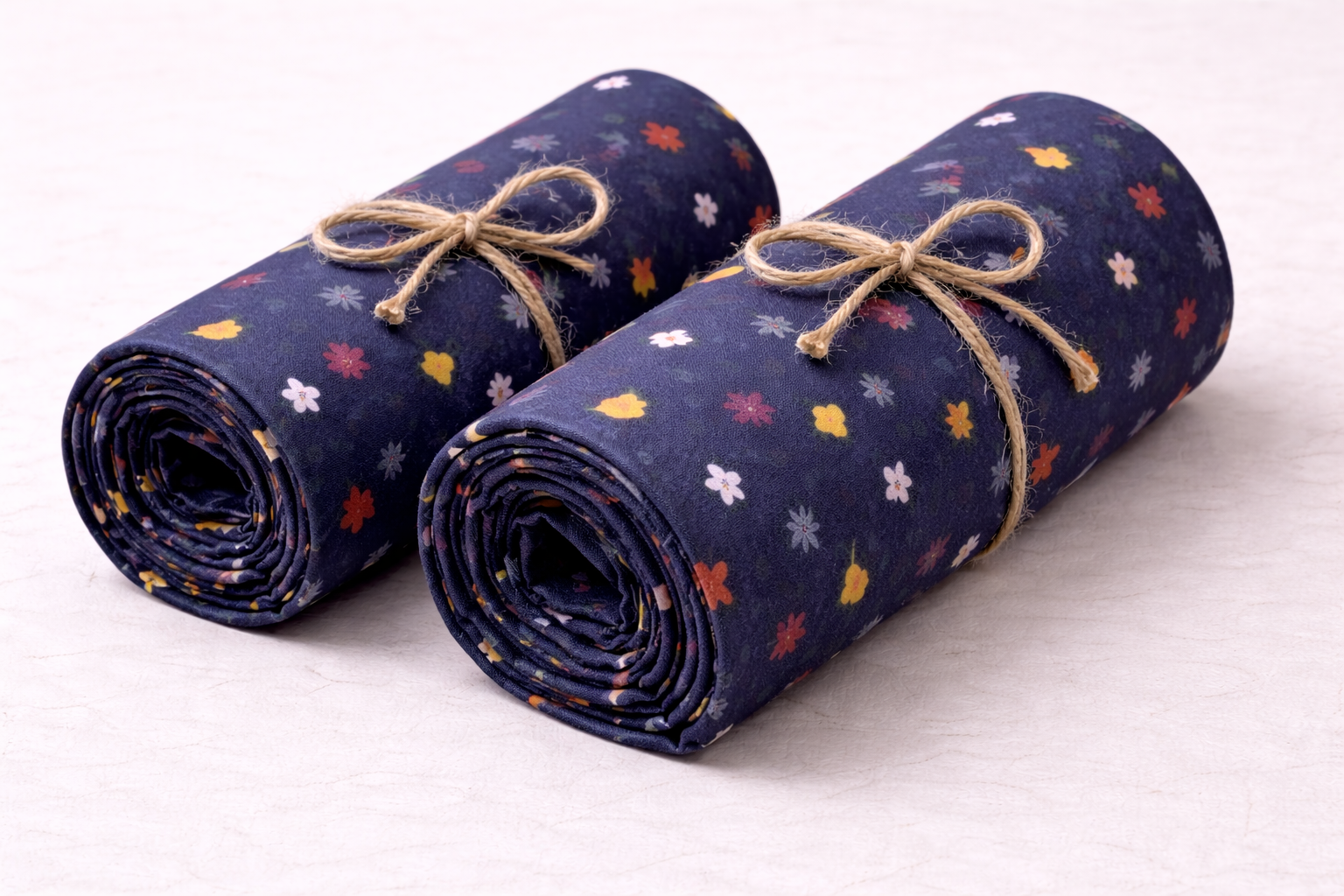 Cotton Bedsheet with - WHITE SMALL FLORAL - Image 2