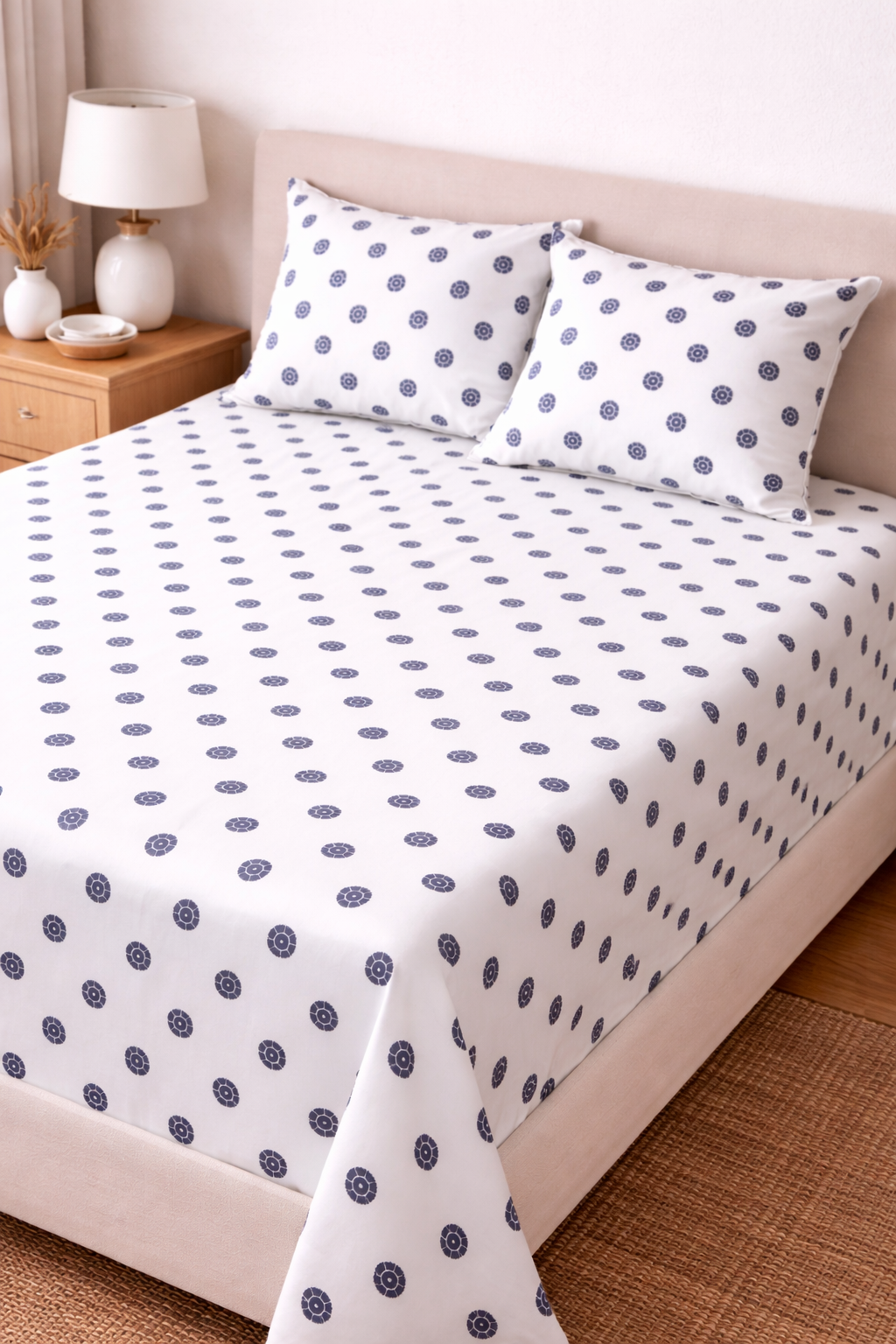 Cotton Bedsheet Cream star