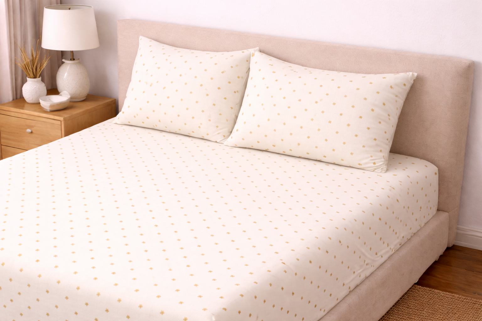 Cotton Bedsheet Cream star