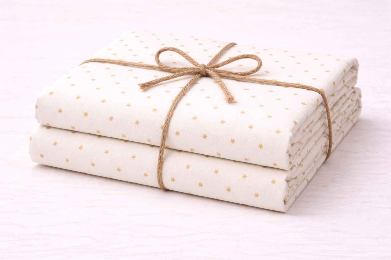 Cotton Bedsheet Cream star - Image 3