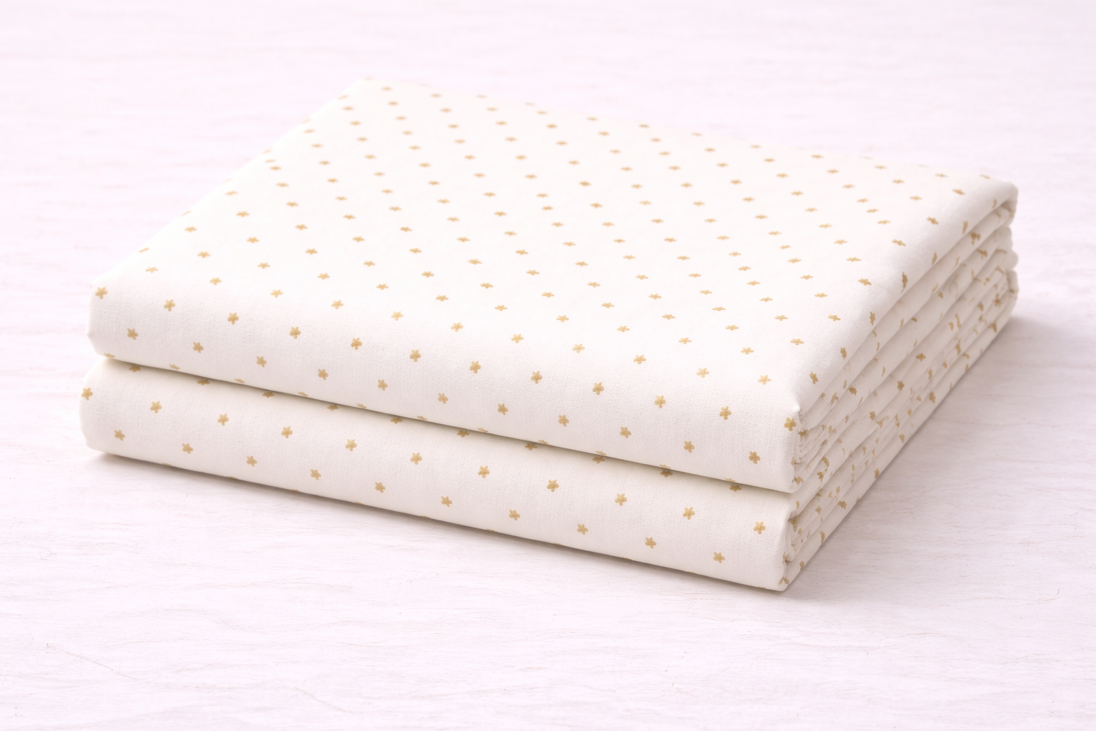 Cotton Bedsheet Cream star - Image 4