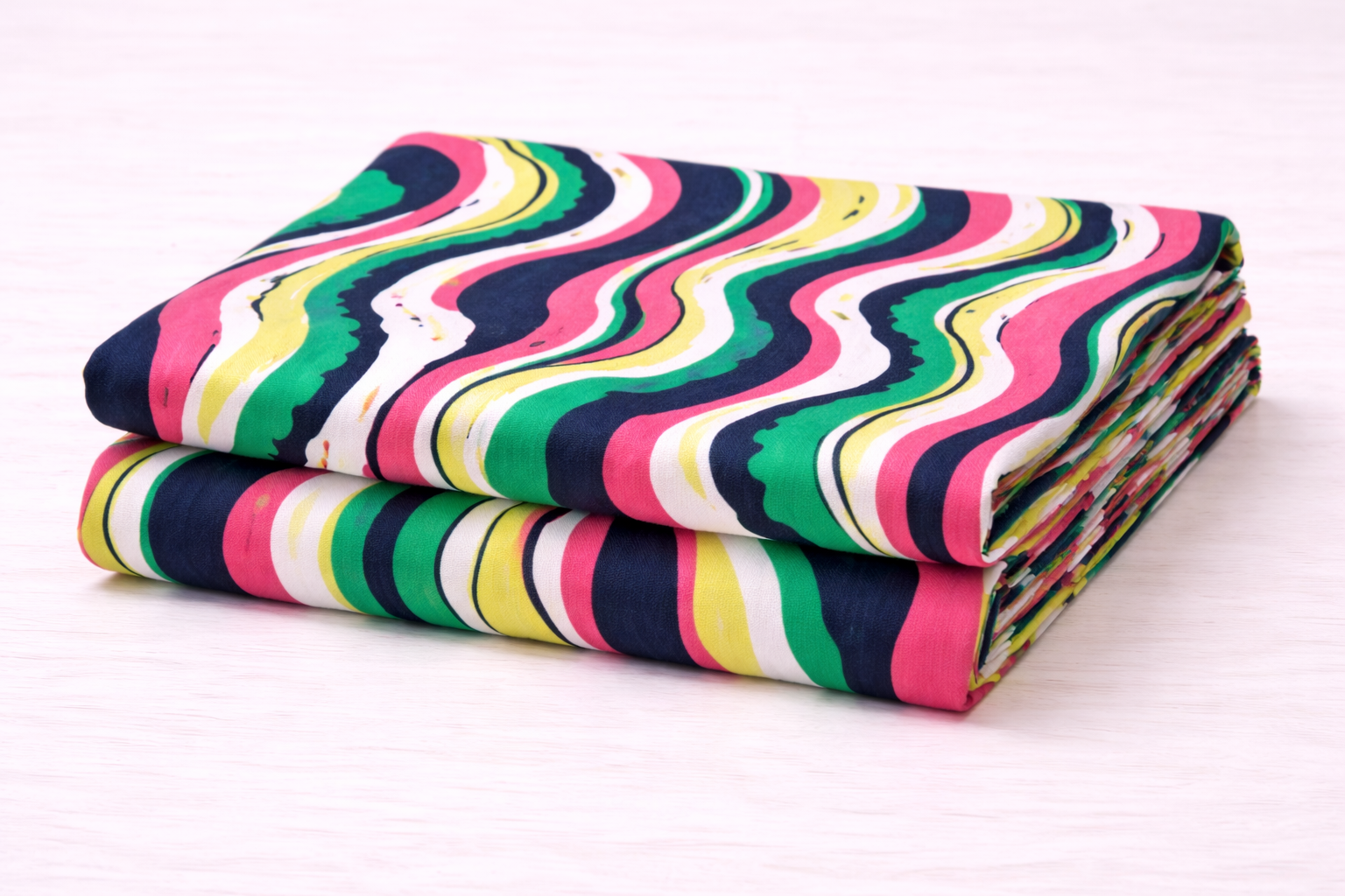 Cotton Bedsheet with Wave design - multi color - Image 4