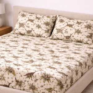 Cotton Bedsheet with DINOSOUR PRINTS