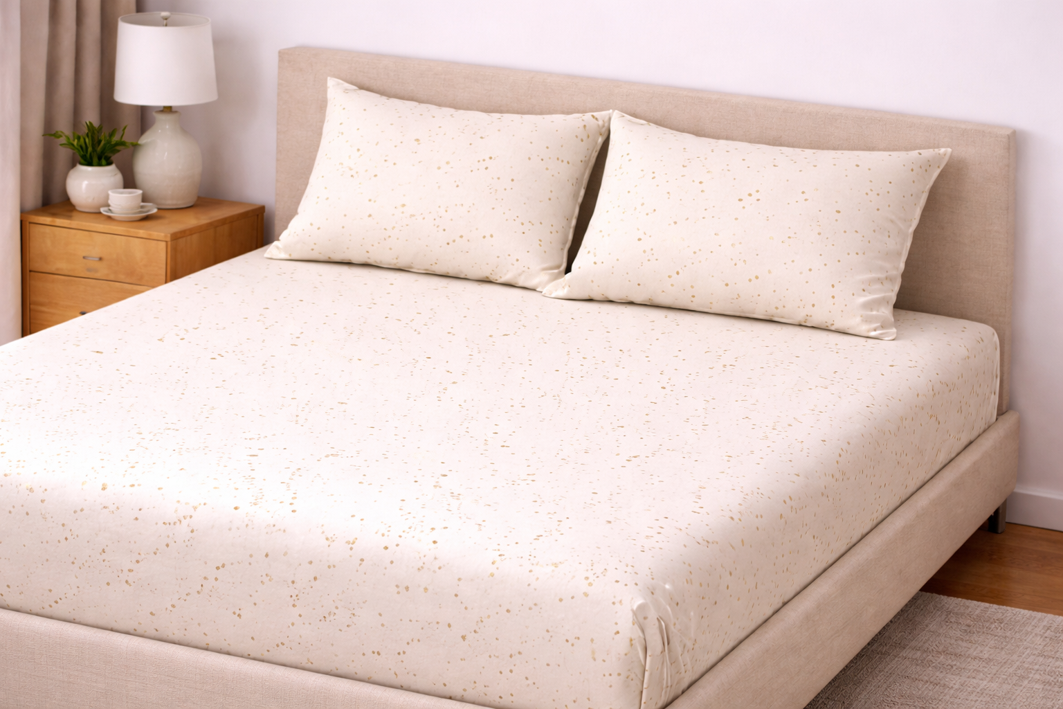 Cotton Bedsheet with White star