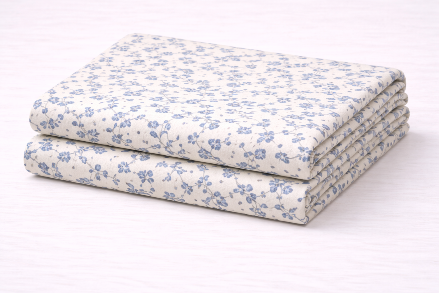 Cotton Bedsheet with -Baze with Blue floral - Image 3