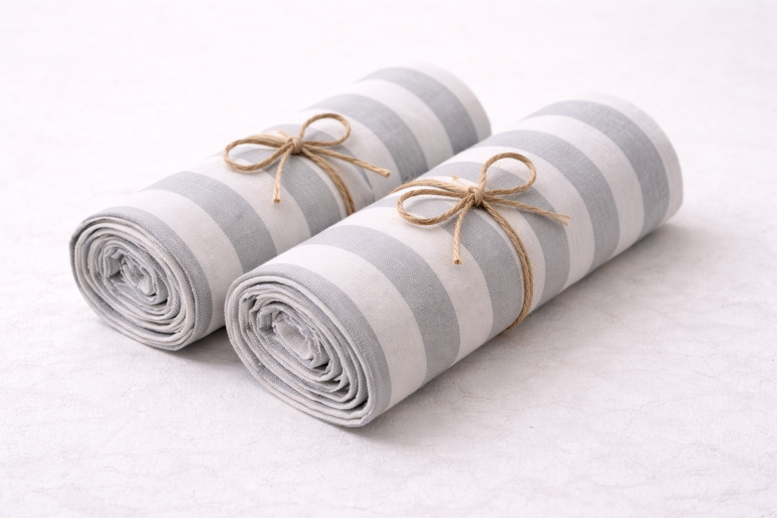 Cotton Bedsheet with - Gray Stripe - Image 2