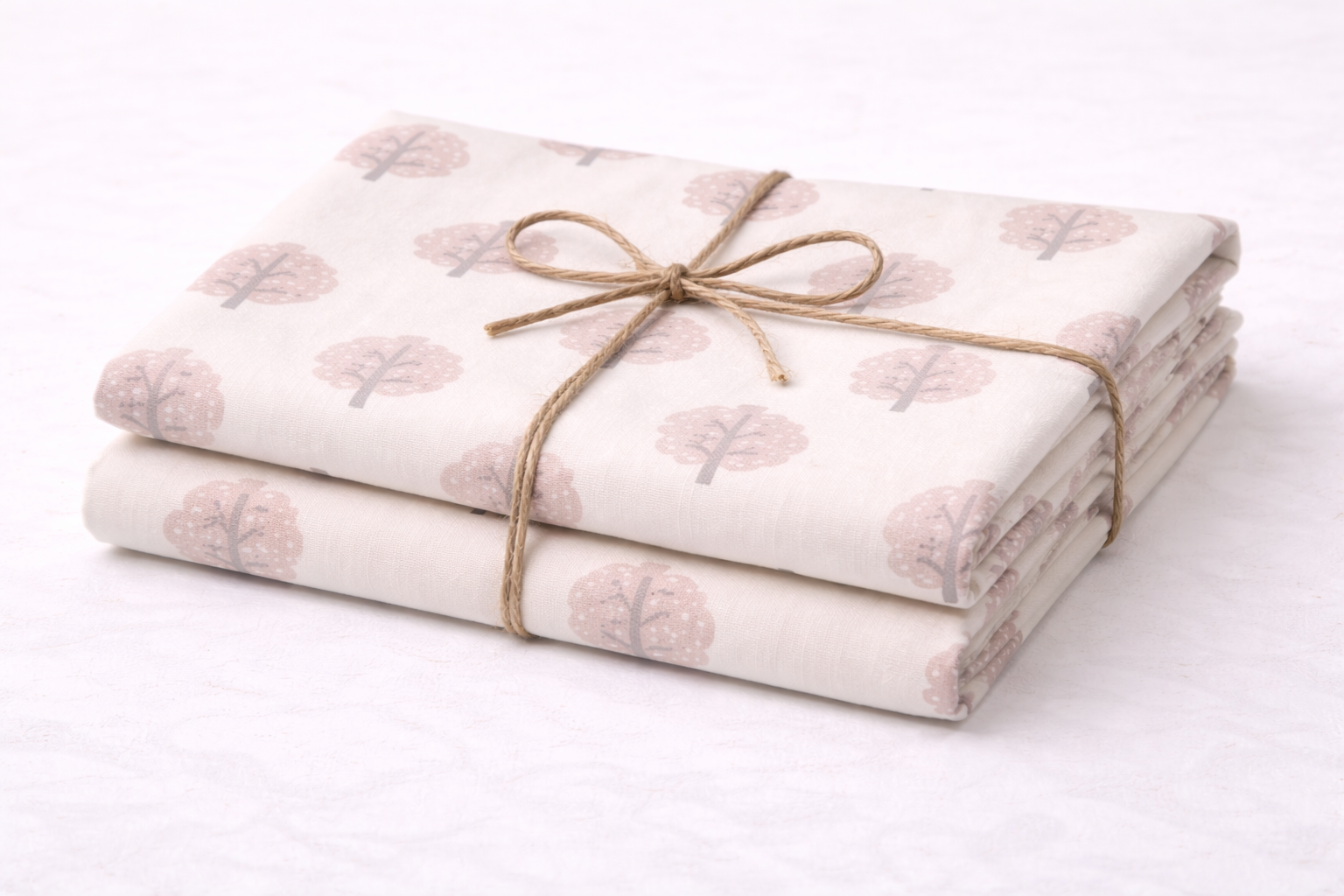 Cotton Bedsheet with - White Tree - Image 3