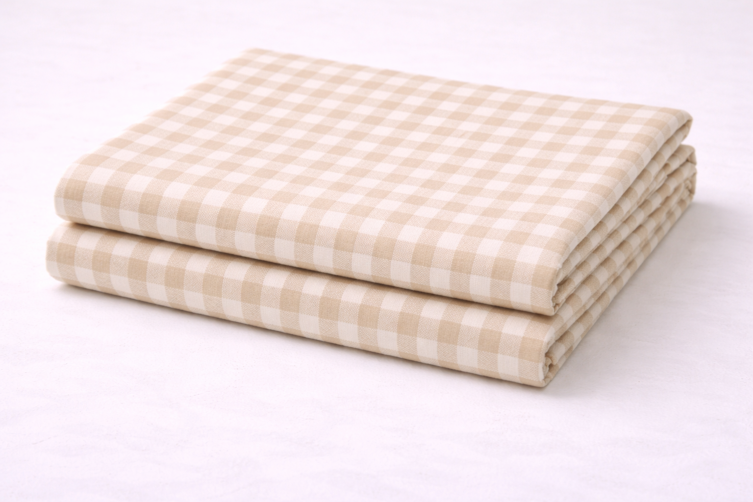 Cotton Bedsheet with Brown Check - Image 4