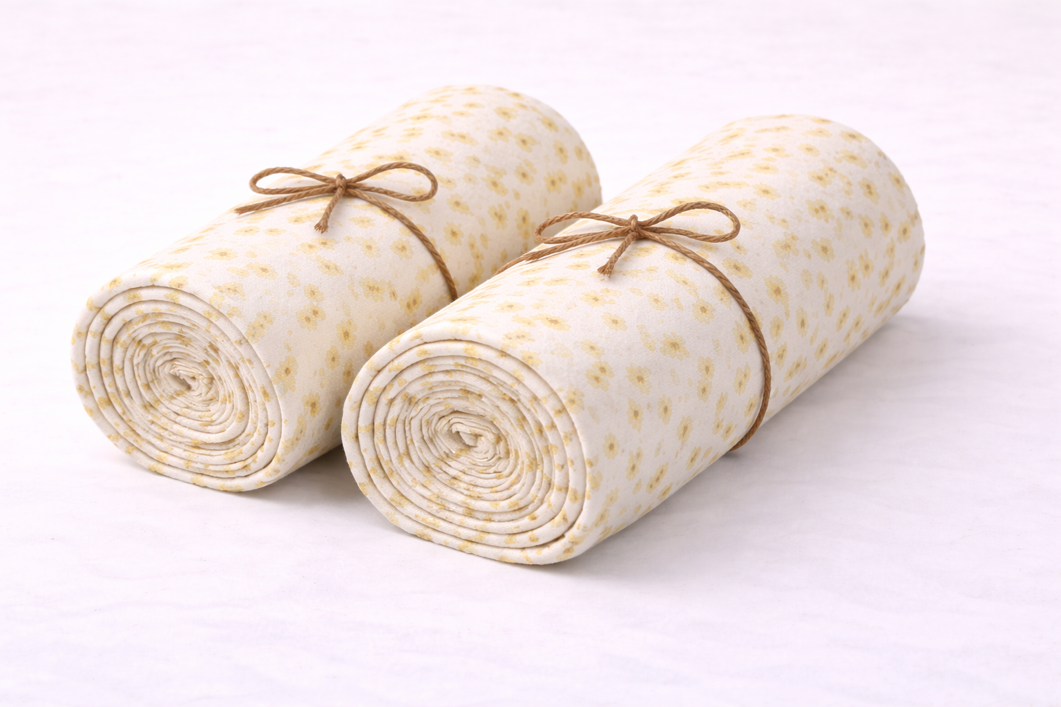 Cotton Bedsheet with Baze Yellow small floral - Image 2