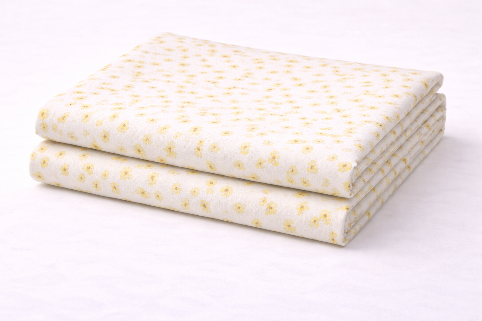 Cotton Bedsheet with Baze Yellow small floral - Image 4