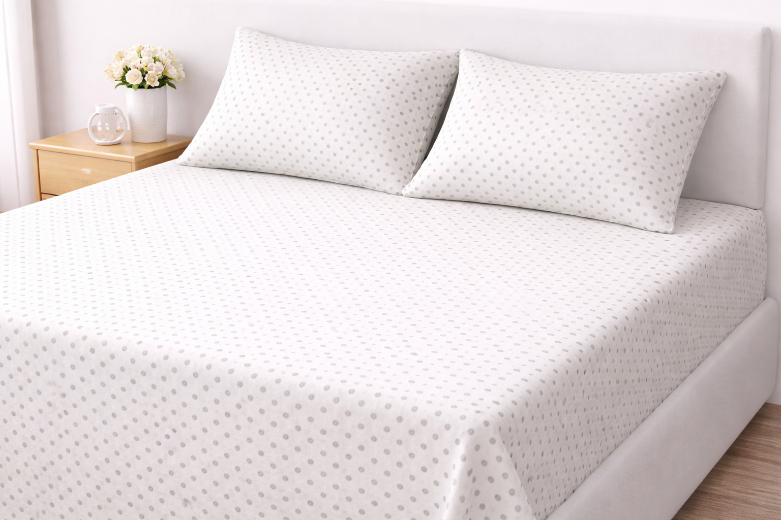 Cotton Bedsheet with Brown floral