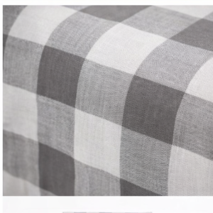 Cotton TABLE RUNNER with design - GREY CHECK