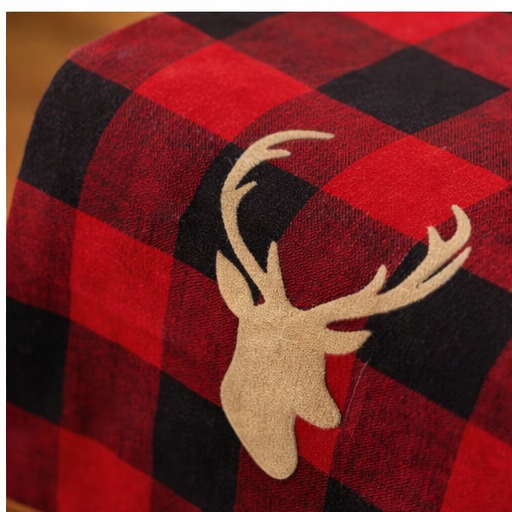 Cotton TABLE RUNNER with design - RED DEER